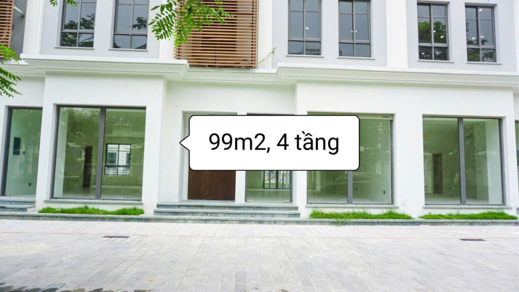 Bán Shophouse The Manor Central Park 99m2 – 4 tầng, gần toà án Hà Nội
