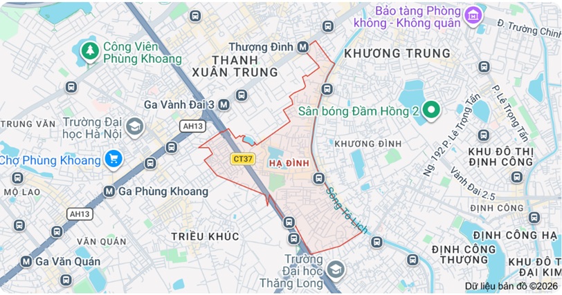 1. Phường Hạ Đình sau sáp nhập thuộc phường nào?