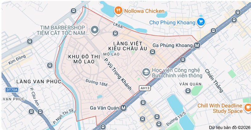 1. Phường Mộ Lao thuộc phường nào sau sáp nhập?