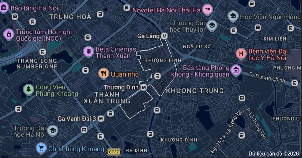 1. Phường Thượng Đình thuộc phường nào sau sáp nhập?