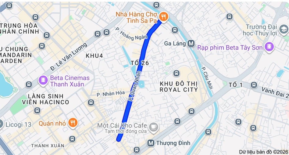 2. Phố Quan Nhân thuộc phường nào sau sáp nhập?