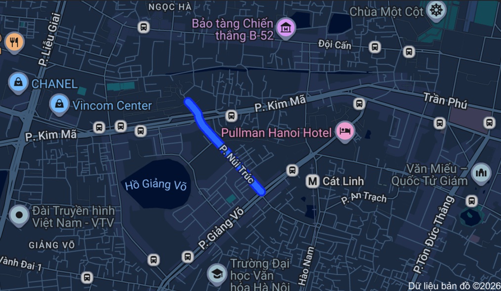 Phố Núi Trúc thuộc phường nào sau sáp nhập, ở đâu Hà Nội?