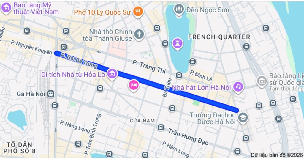 Phố Hai Bà Trưng thuộc phường nào sau sáp nhập?
